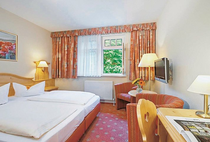 Kurpark Flair Hotel im Ilsetal - Wohnbeispiel Doppelzimmer Standard (Zimmercodierung DG1)