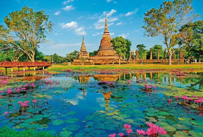 Erlebnis Nord-Thailand - Tempelruinen Wat Sa Si, Sukhothai
