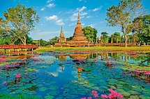 Erlebnis Nord-Thailand - Tempelruinen Wat Sa Si, Sukhothai
