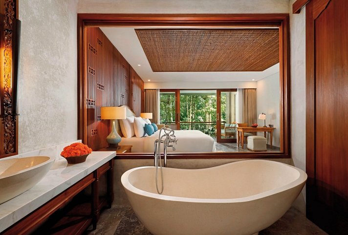 Abisena Ubud - Beispiel Bad River Suite (Zimmercodierung WB1)