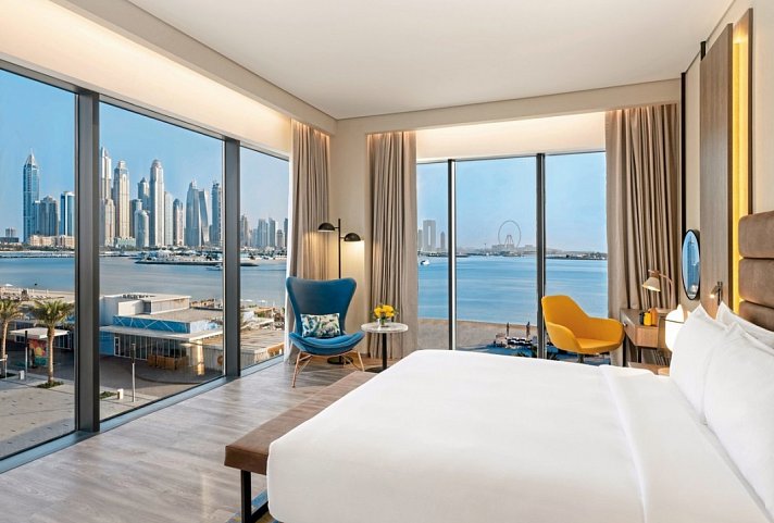 voco Dubai The Palm - Wohnbeispiel Panoramic Beach Front View (Zimmercodierung DB2)