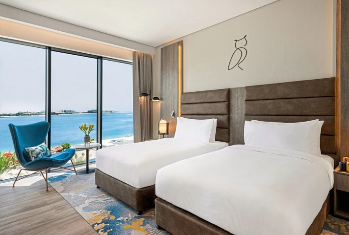 voco Dubai The Palm - Wohnbeispiel Palm Beach Front View Twin (Zimmercodierung DB1)