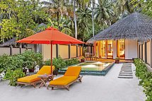 Angsana Velavaru Maldives - Wohnbeispiel Beachfront Infinity Pool Villa (Zimmercodierungen VBR & VDR)