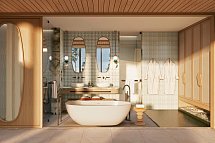 Centara Grand Lagoon Maldives - Beispiel Bad Beach Pool Villa (Zimmercodierungen VB1, VB2, VV4 & VV5)