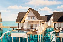 Meyyafushi Maldives - Wohnbeispiel Water Pool Suite with Slide (Zimmercodierungen VX5 & VV7)
