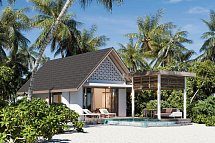 Meyyafushi Maldives - Wohnbeispiel Beach Pool Villa (Zimmercodierungen VB1 & VV1)