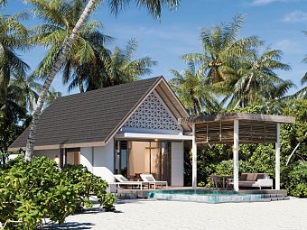 Meyyafushi Maldives - Wohnbeispiel Beach Pool Villa (Zimmercodierungen VB1 & VV1)