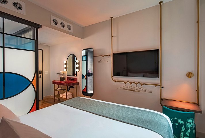 Moxy NYC Lower East Side - Wohnbeispiel Standard King (Zimmercodierung UG2)