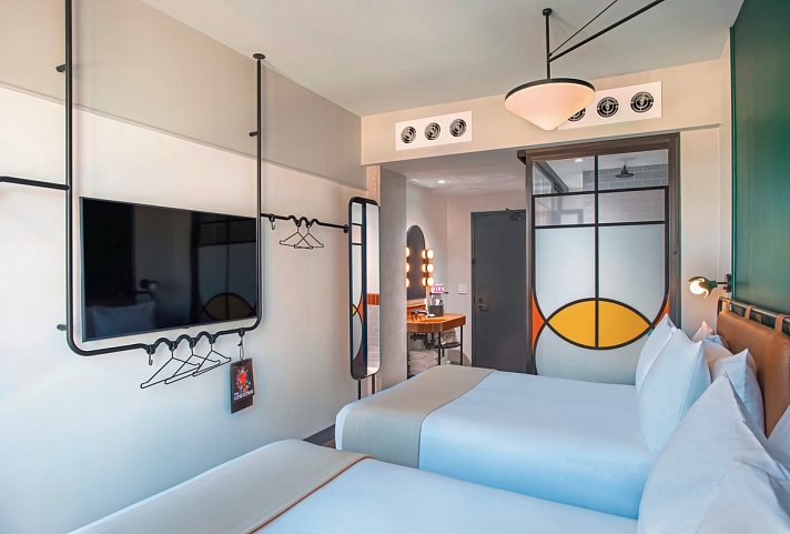 Moxy NYC Lower East Side - Wohnbeispiel Two Double beds (Zimmercodierung UG4)