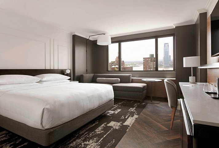 Marriott Downtown New York - Wohnbeispiel Hudson River View Deluxe One King bed (Zimmercodierung XD2)