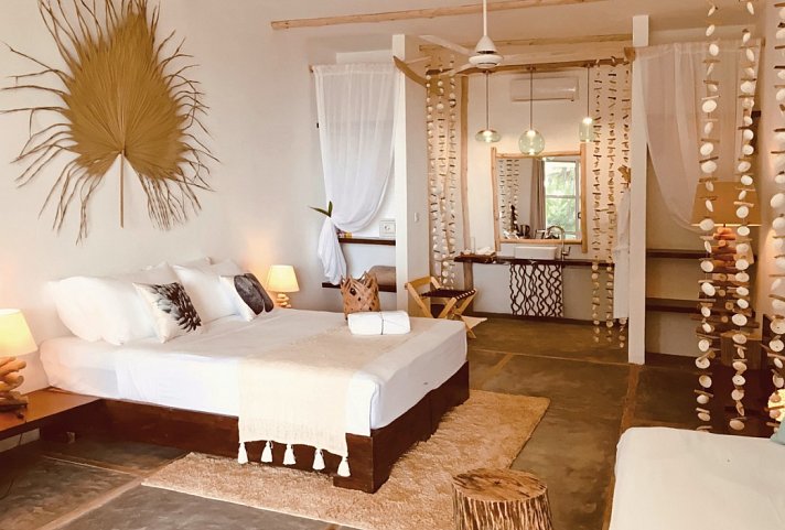 Bliss Hotel Praslin - Wohnbeispiel Beach House Beach Garden (Zimmercodierung UB2)