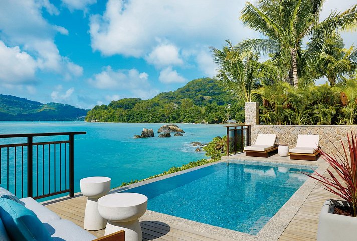 Mango House Seychelles - Wohnbeispiel One Bedroom Ocean House with Pool (Zimmercodierungen WX1 & WH1)
