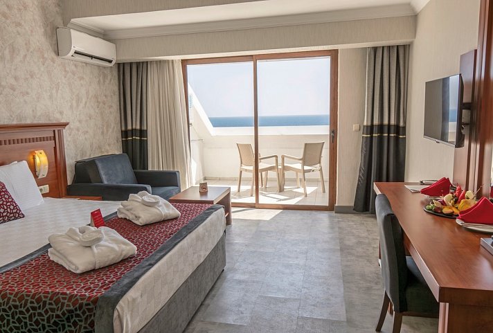 Casa Fora Beach Resort - Wohnbeispiel Doppelzimmer Meerblick (Zimmercodierungen DBM & DCM)