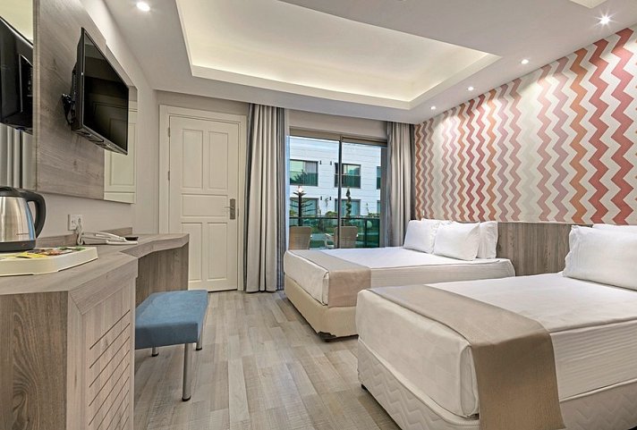 Dosinia Luxury Resort - Wohnbeispiel Doppelzimmer Gartenblock (Zimmercodierungen D1V & D2V)