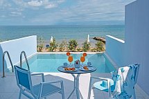 Ibiscus Hotel Corfu - Wohnbsp. Doppelzimmer Meerblick beheizbarer Privat-Pool (Zimmercodierung D1R)