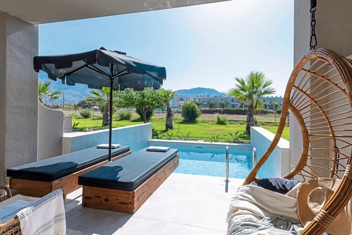 Eliros Mare Beachfront Poem Hotel - Wohnbeispiel Doppelzimmer Superior Privat Pool (Zimmercodierung DS1)