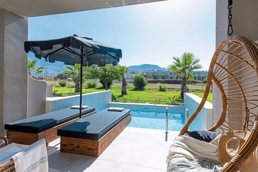Eliros Mare Beachfront Poem Hotel - Wohnbeispiel Doppelzimmer Superior Privat Pool (Zimmercodierung DS1)