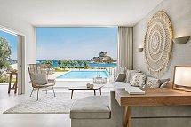Ikos Aria - Wohnbeispiel Bungalow Deluxe Suite 1 Schlafzimmer Privatpool Meerblick (Zimmercodierung BD2)