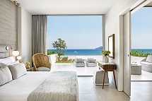 Ikos Aria - Wohnbeispiel Suite 1 Schlafzimmer Privatgarten Meerblick (Zimmercodierung W1M)