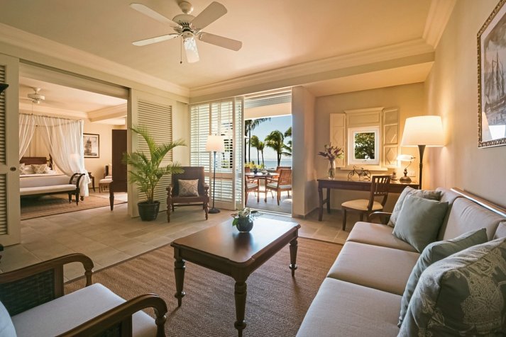 The Residence Mauritius - Wohnbeispiel Colonial Oceanfront Suite (Zimmercodierungen WBO & WC3)