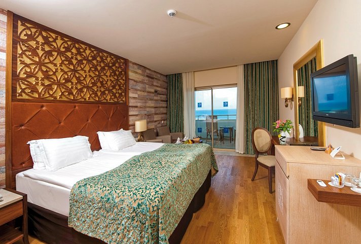 Melas Lara Hotel - Wohnbeispiel Doppelzimmer Economy seitl. Meerblick (Zimmercodierung DEN)