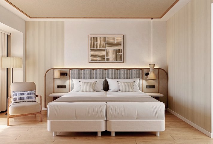 Alua Linda Mallorca - Modelbild Wohnbeispiel Doppelzimmer Poolblick (Zimmercodierung DBP)